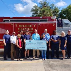MFRD was awarded a grant from Clay Electric through the Operation Round Up 2019 Grant process.
Clay Electric representatives recently presented the Department with a $15,000 check.
This grant helped the department purchase much needed fire & EMS equipment such as AED's, suction units, 4 ballistic protective vests, a complete set of new tires for Engine 245 and inch & 3/4" fire hose for the Engines.